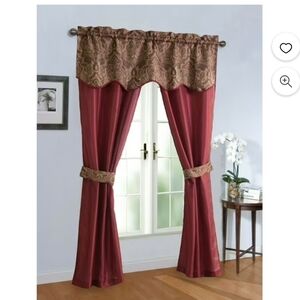 Better Homes And Gardens Burgundy and Brown Curtains